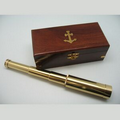4 Section Brass Telescope in wood box